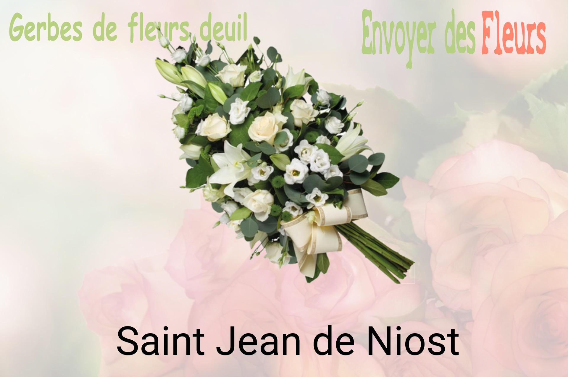 Gerbe de fleurs de deuil livrée à Saint-Jean-de-Niost